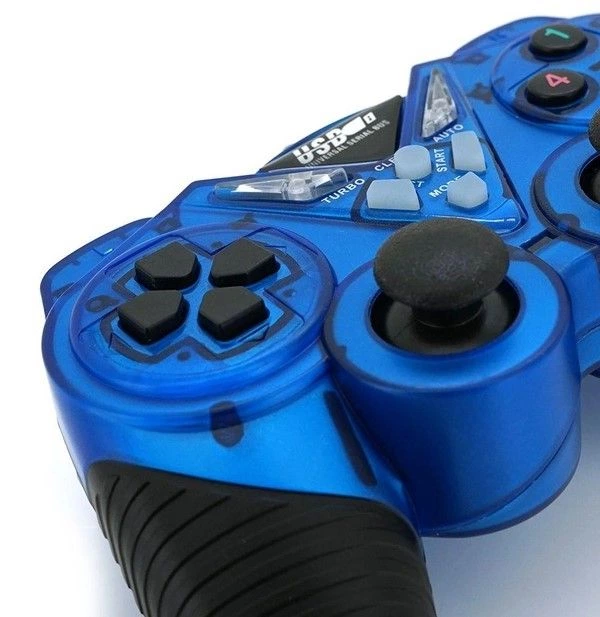 Геймпад для ПК USB-908 USB 2.0 Double Shock (Blue) - зображення 3