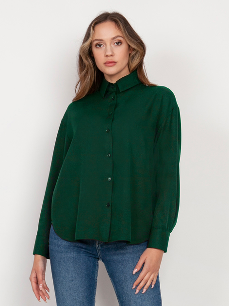 Koszula damska z bufiastymi rękawami Lanti Longlsleeve Shirt K116 38/40 Zielona (5904252721957) - obraz 1