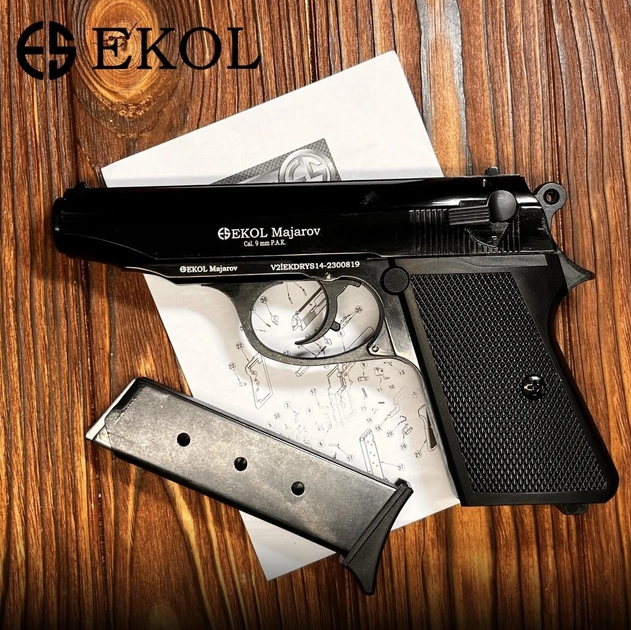Стартовий пістолет Ekol Voltran Majarov, Walther PPk, Сигнальний, Шумовий пістолет 9мм - зображення 1
