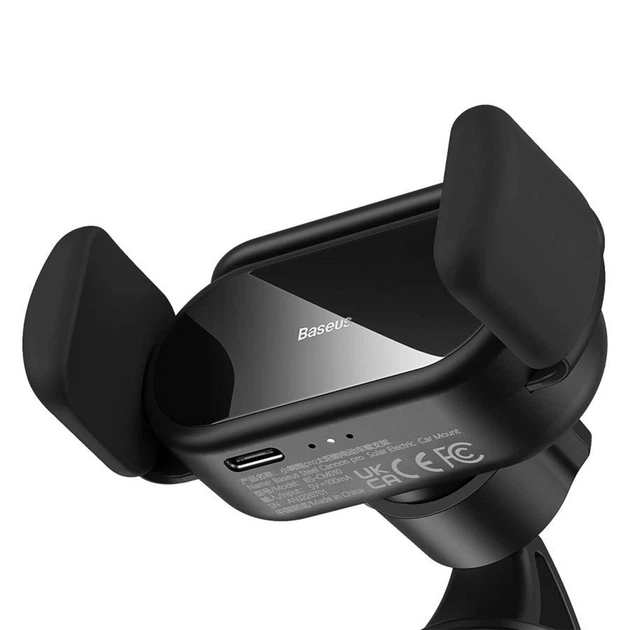Автотримач Baseus Steel Cannon pro Solar Electric Car Mount (SUGP010001) (black) - Фото 1 Автотримач Baseus Steel Cannon pro Solar Electric Car Mount (SUGP010001) (black) - зображення 1