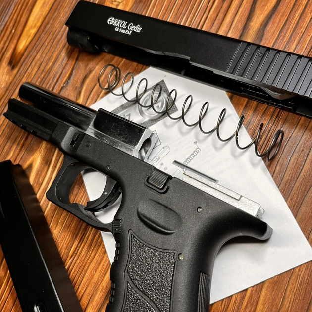 Стартовый пистолет Glock 17, Ekol Gediz-A, Сигнальный под холостой патрон 9мм - изображение 2