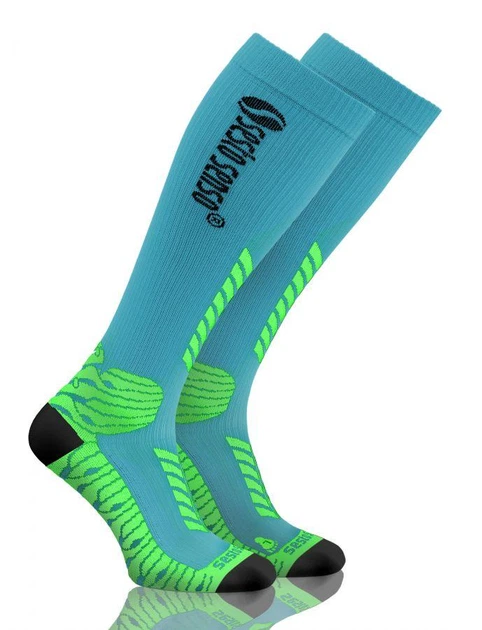 Спортивные компрессионные гольфы Sesto Senso Sport Kompression 39-42 Голубые - изображение 2