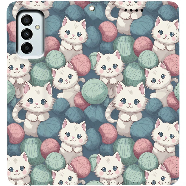 Чохол-книжка BoxFace для Samsung Galaxy M23 5G (M236) Котики Клубочки (52045) - Фото 3 Чохол-книжка BoxFace для Samsung Galaxy M23 5G (M236) Котики Клубочки (52045) - изображение 3