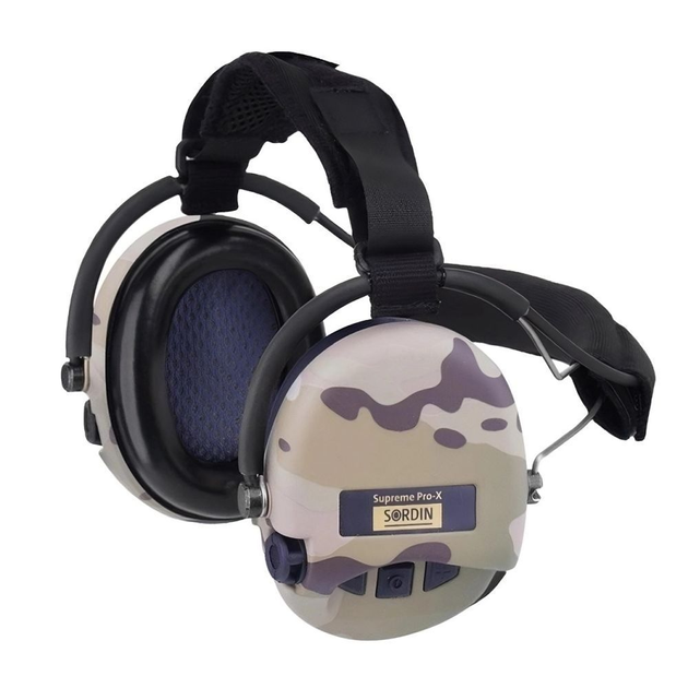 Активні захисні навушники Sordin Supreme Pro-X Neckband Multicam із заднім тримачем під шолом - изображение 1