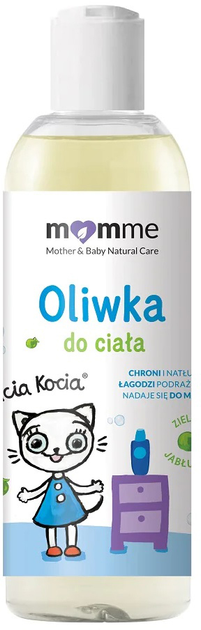 Oliwka do ciała MomMe Kicia Kocia zielone jabłuszko 150 ml (5901867234759) - obraz 1