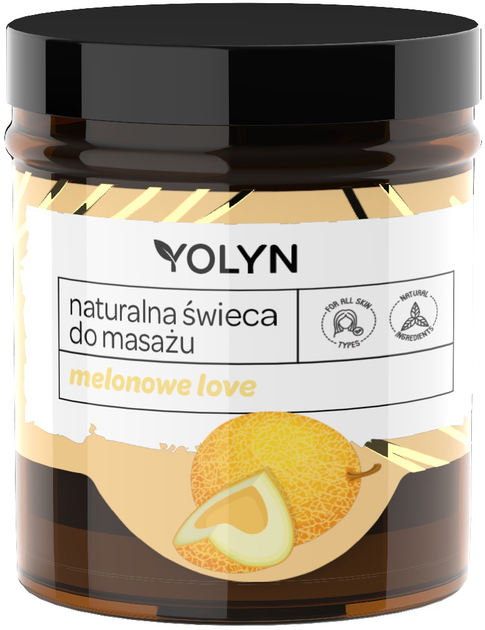Świeca do masażu Yolyn Naturalna melonowe love 120 ml (5901785008104) - obraz 1