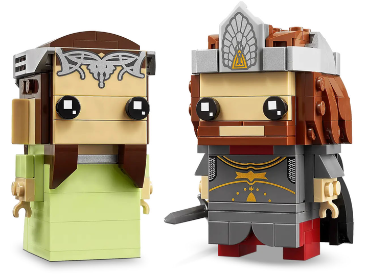 Zestaw klocków LEGO BrickHeadz Aragorn i Arwena 261 element (40632) - obraz 3