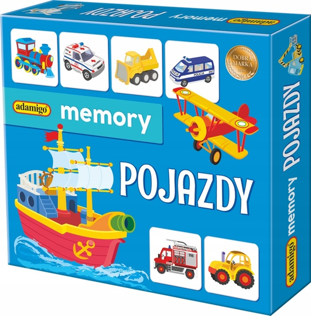 Gra planszowa Adamigo Memory Pojazdy (5902410007257) - obraz 1