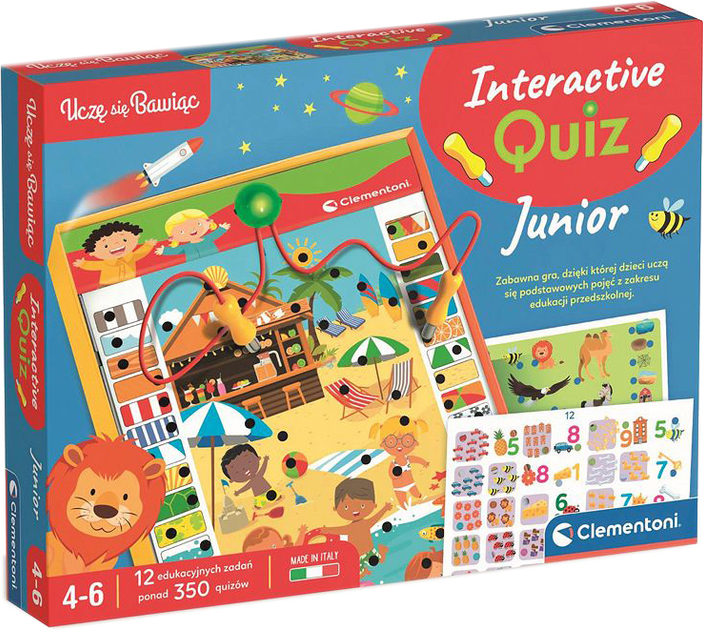 Gra planszowa Clementoni Interactive Quiz Junior (8005125508211) - obraz 1