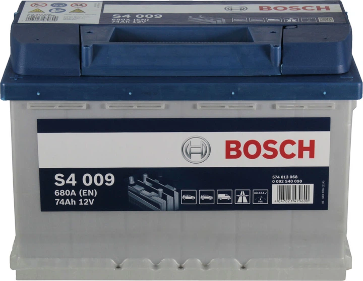 АКБ 74-А/Ч (Bosch) S4 (L+) 680A (278х175х190мм.) 0092S40090 - Фото 1 АКБ 74-А/Ч (Bosch) S4 (L+) 680A (278х175х190мм.) 0092S40090 - изображение 1