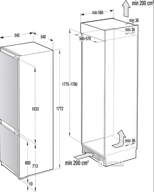 Lodówka do zabudowy Gorenje NRKI2181A1 - obraz 5