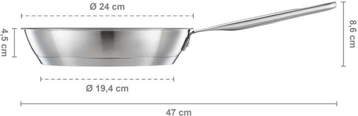 Patelnia Fiskars All Steel matova 24 sm (1064743) - obraz 7