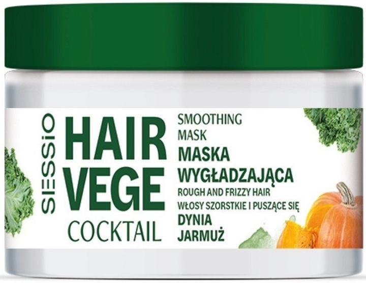 Maska do włosów Sessio Hair Vege Cocktail Dynia i Jarmuż wygładzająca 250 g (5900249013647) - obraz 1