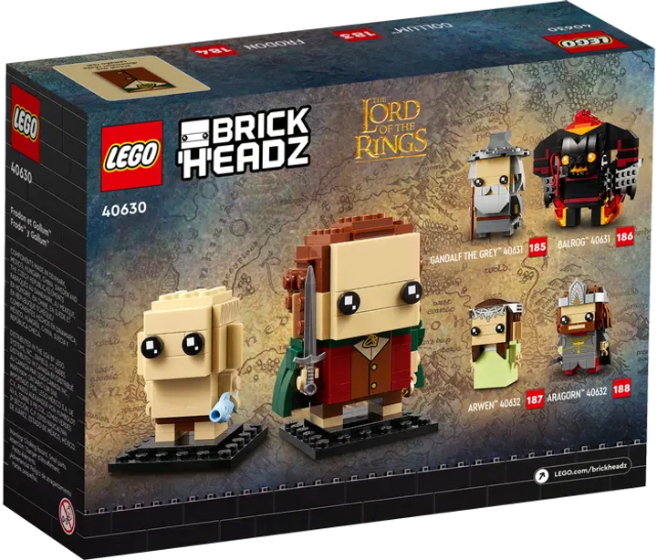 Zestaw klocków Lego BrickHeadz Frodo i Gollum 184 części (40630) - obraz 2
