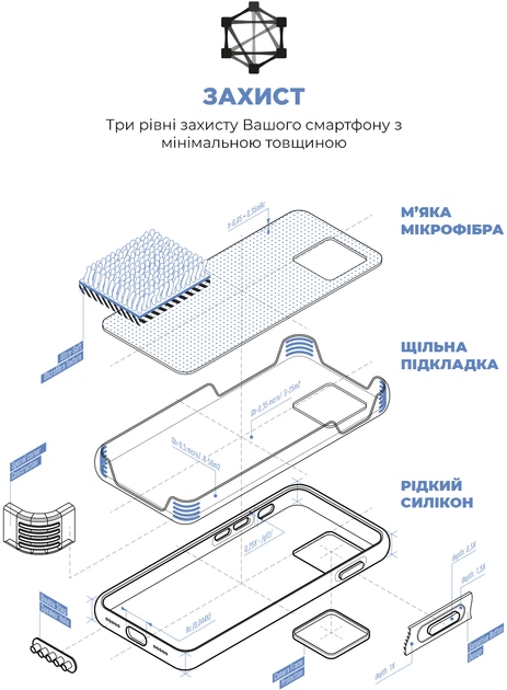 Чехол для смартфона ArmorStandart Icon2 Case для Apple iPhone 13 Pro Max Blue Jay (ARM60498) - изображение 6