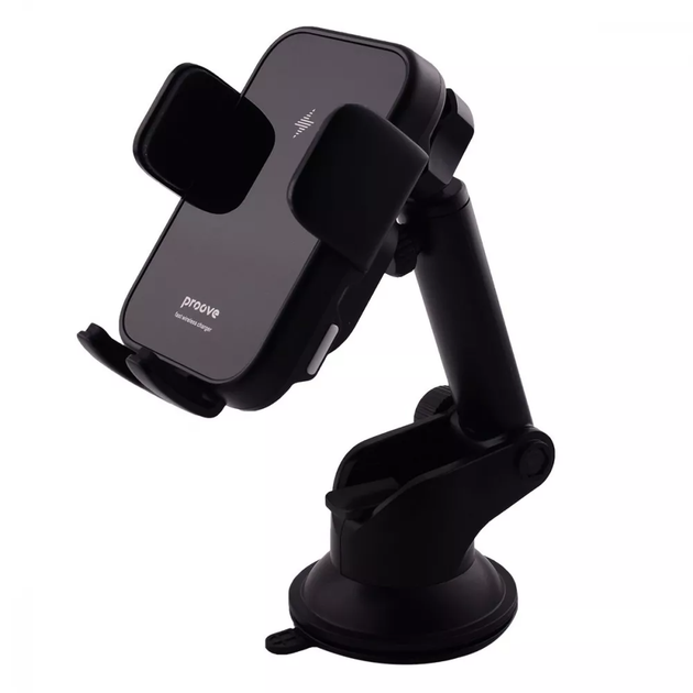 Автодержатель с беспроводной зарядкой Proove Triple Сlamp 15W 4.0-6.9" black - изображение 6