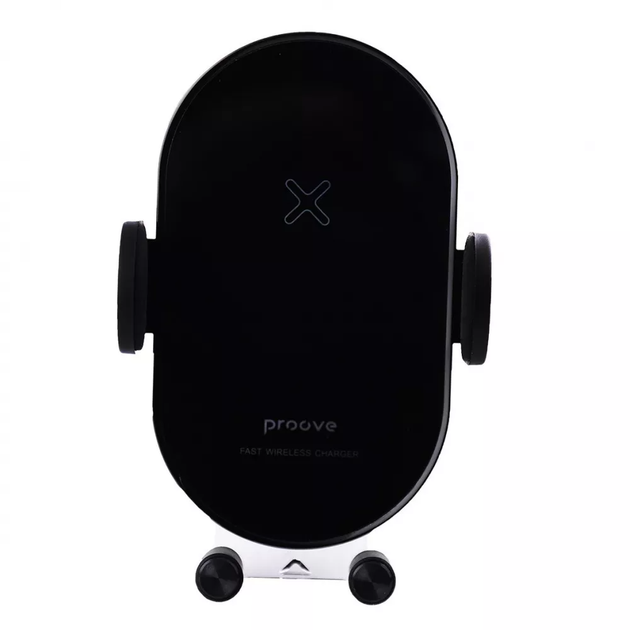 Автодержатель с беспроводной зарядкой Proove Rounded Energy 15W 4.7-6.9" black - изображение 8