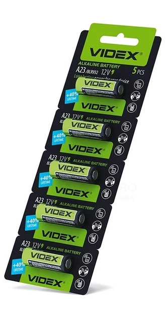 Батарейка Videx A23 12V 23A 8LR932 12В - изображение 2