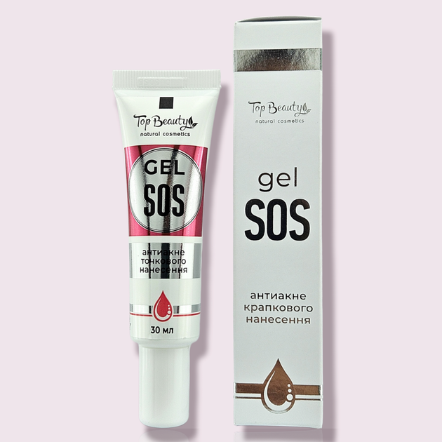 Гель SOS антиакне точкового нанесення Top Beauty Gel SOS 30 мл - Фото 11 Гель SOS антиакне точкового нанесення Top Beauty Gel SOS 30 мл - зображення 11