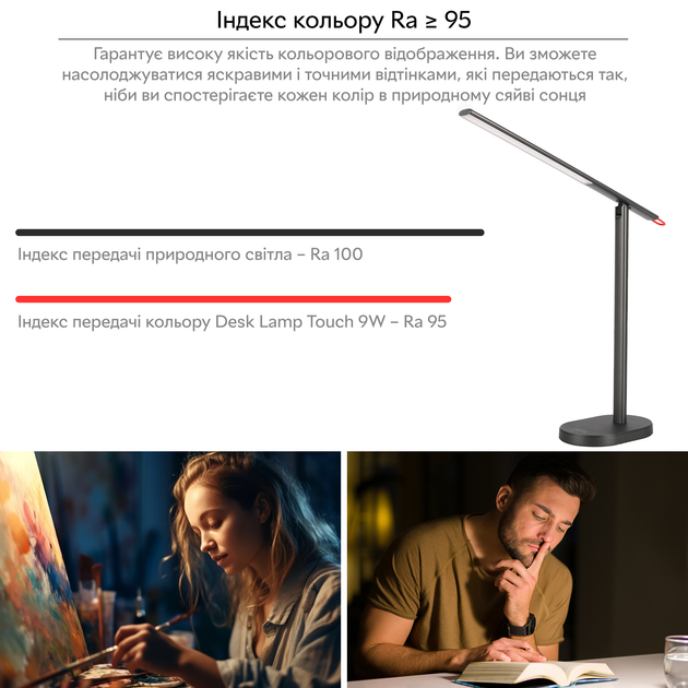 Настольная лампа RZTK Desk Lamp Touch 9W Space Grey - изображение 7