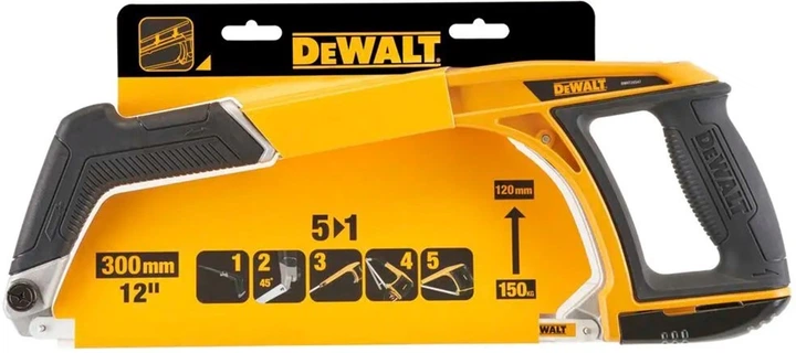 Ножовка по металлу 5 в 1 DeWALT с длиной холста 300 мм (DWHT0-20547) - изображение 3