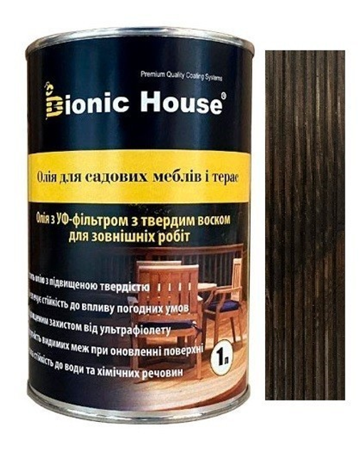 Олія для дерев'яних садових меблів "Bionic House" 1л Гебан - зображення 1