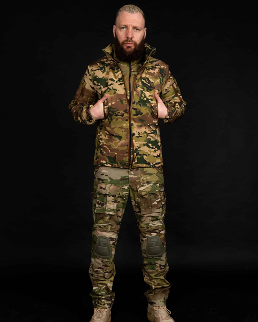 Комплект: тактична куртка мультикам + штані з наколінниками M - зображення 1