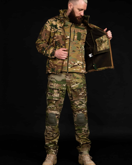 Комплект тактичного одягу "Альфа" куртка + штани + фліска - мультикам XL - изображение 1