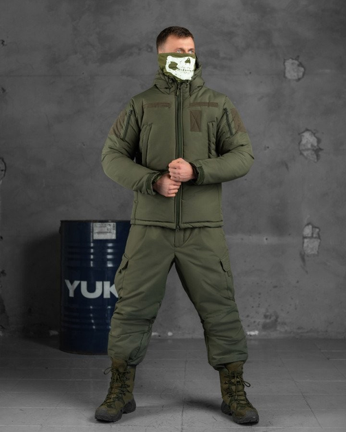 Тактический зимний теплый военный комплект Laker ( Куртка + Штаны ), Камуфляж: Олива, Размер: S - изображение 1