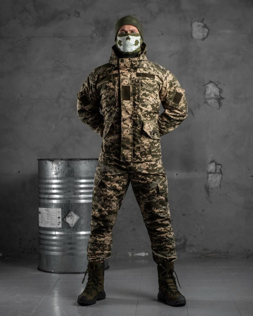 Тактический зимний теплый военный комплект Grade ( Куртка + Штаны ), Камуфляж: Пиксель, Размер: L - изображение 1