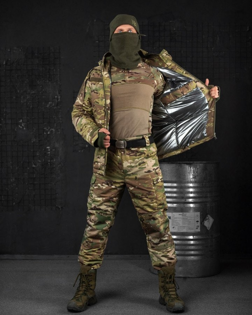 Тактичний зимовий теплий військовий комплект Brazal ( Куртка + Штани ), Камуфляж: Мультикам, Розмір: XL - зображення 1