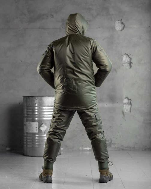 Тактичний зимовий теплий військовий комплект SnowStorm ( Куртка + Штани ), Камуфляж: Олива, Розмір: XXL - зображення 2