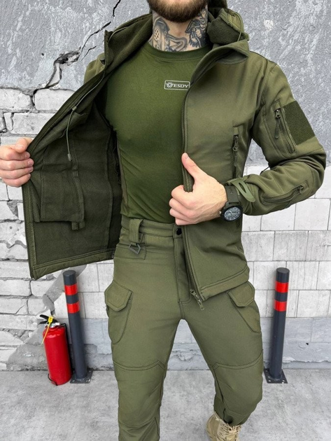 Тактичний зимовий військовий комплект Tinker ( Куртка + Штани ), Камуфляж: Олива, Розмір: M - зображення 2