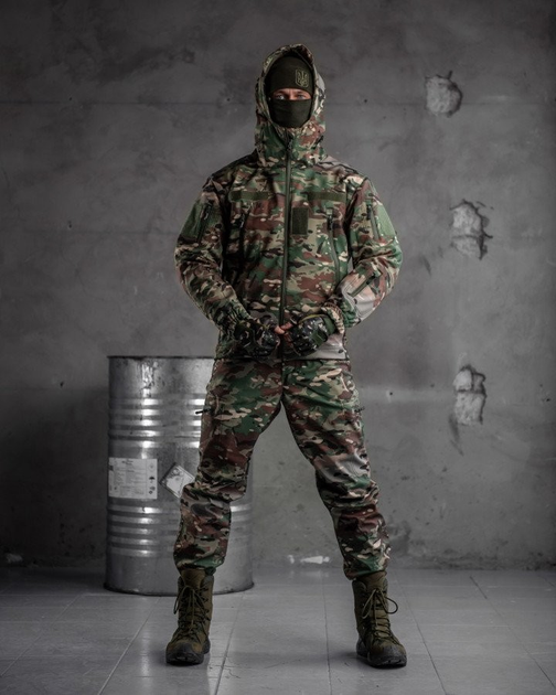 Тактичний теплий військовий комплект Jaker ( Куртка + Штани ), Камуфляж: Мультикам, Розмір: XXXL - зображення 1