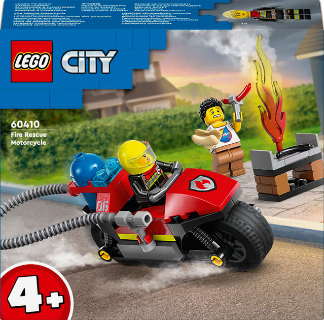 Конструктор LEGO City Пожежний рятувальний мотоцикл 57 деталей (60410) - зображення 1