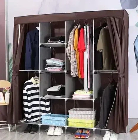 Складной тканевый шкаф Storage Wardrobe на 4 секции Коричневый (2000992417938) - изображение 2