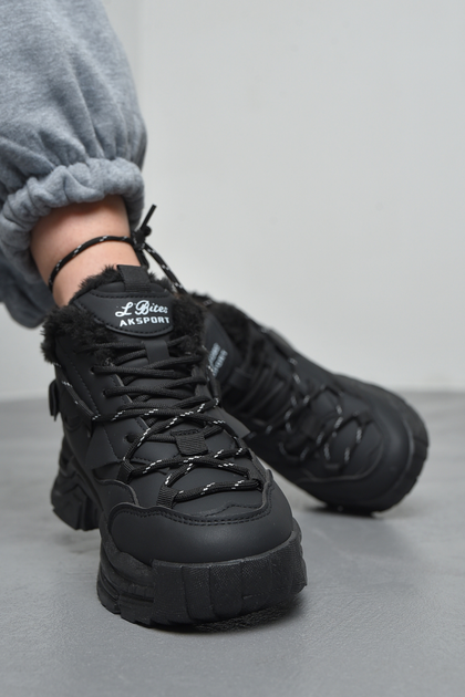 Кроссовки женские на меху черного цвета LM 38 (167470) от продавца ...