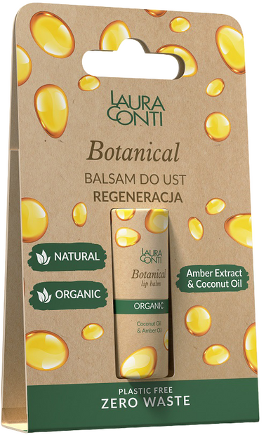 Бальзам для губ Laura Conti Botanical з олією бурштину регенерувальний 8.3 г (5907573411354) - зображення 1