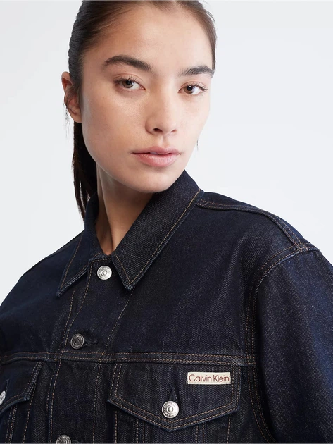 Джинсовая куртка женская Calvin Klein 534590032 S Синяя (1159796090) - изображение 3
