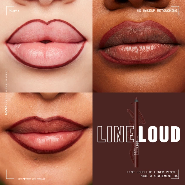 Карандаш для губ NYX Professional Makeup Line Loud 34 Make A Statement 1.2 г (800897250027) - Фото 2 Карандаш для губ NYX Professional Makeup Line Loud 34 Make A Statement 1.2 г (800897250027) - изображение 2