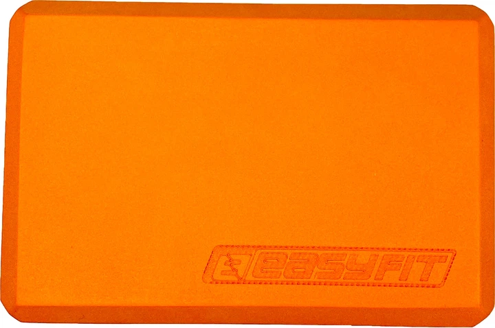 Набор Блок для йоги EasyFit оранжевый EF-1818-OR (56000907) + Ремень для йоги и растяжки EasyFit EF-1830-OR Оранжевый (56001105) - изображение 6
