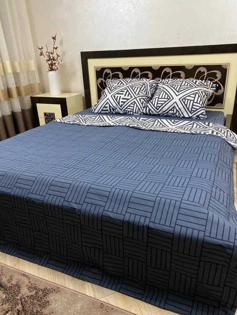 Комплект постельного белья Soft полуторный кубики 150х215 см - изображение 3