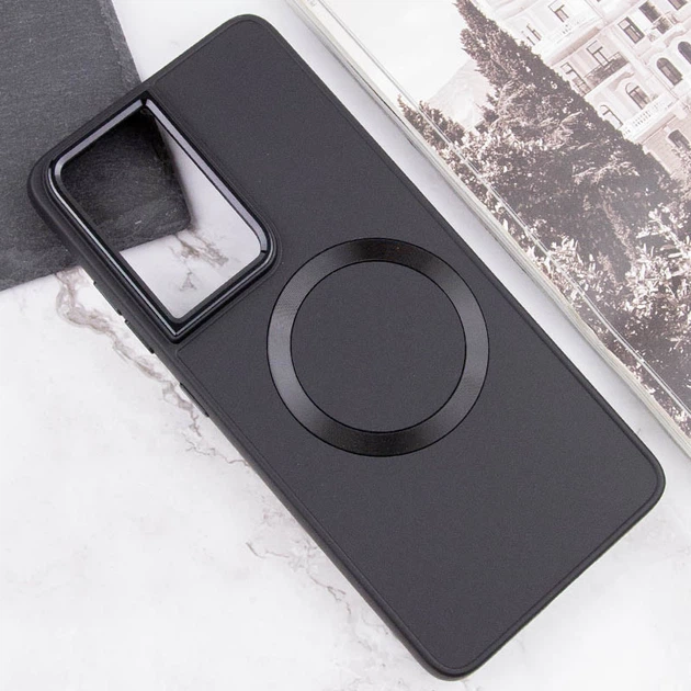 TPU чехол Bonbon Metal Style with MagSafe для Samsung Galaxy S21 Ultra Черный / Black-(00000065780_12) - изображение 4