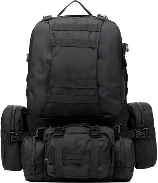 Тактичний похідний рюкзак на 56 л D3-GGL-404 Чорний - зображення 1