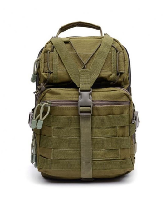 Тактическая сумка мужская на одно плечо 18 л олива D3-takt18l-2 - изображение 1