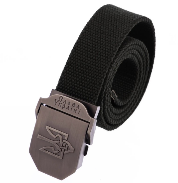 Ремінь тактичний Україна Tactical Belt TY-6663 (нейлон, метал. пряжка, 120*3,5см) Чорний - зображення 1