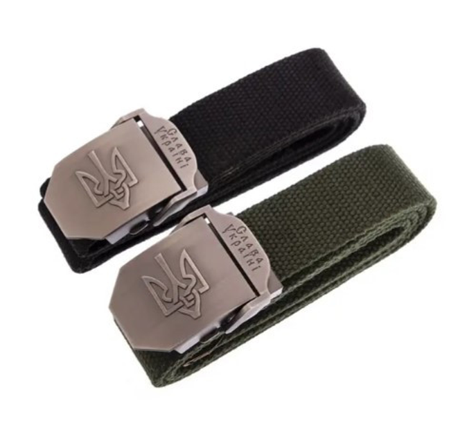 Ремінь тактичний Україна Tactical Belt TY-6663 (нейлон, метал. пряжка, 120*3,5см) Чорний - зображення 2