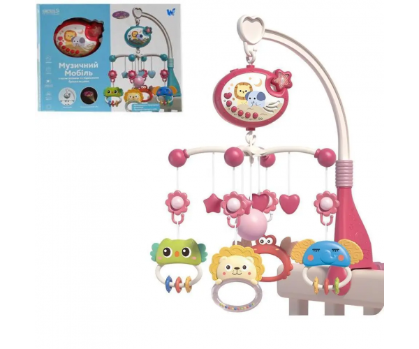 Карусель мобіль музична на ліжечко Kids 39636 українська озвучка Червона - зображення 3
