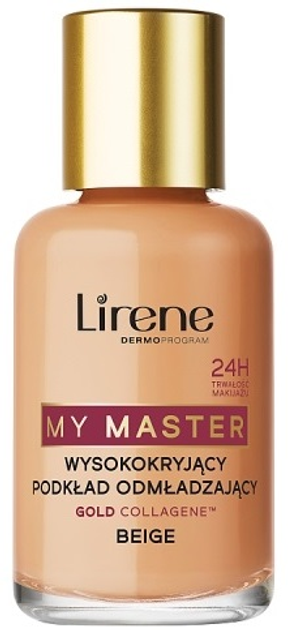 Podkład kryjący Lirene My Master High Coverage odmładzający Beige 30 ml (5900717656215) - obraz 1