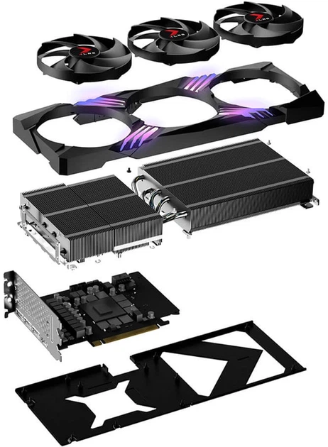 Відеокарта PNY PCI-Ex GeForce RTX 4070 Ti XLR8 Gaming VERTO EPIC-X OC RGB 12GB GDDR6X (192bit) (2670/21000) (1 x HDMI, 3 x DisplayPort) (VCG4070T12TFXXPB1-O) - зображення 10
